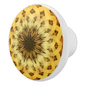 Abstrakte Sonnenblume Keramikknauf (Rechts)