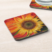 Abstrakte Sonnenblume Untersetzer (Linke Seite)