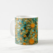 Abstrakte Sonnenblumen 102 Kaffeetasse (Vorderseite Links)