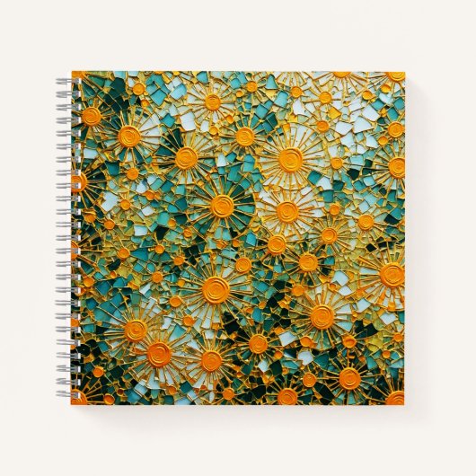 Abstrakte Sonnenblumen 102 Notizblock (Vorderseite)