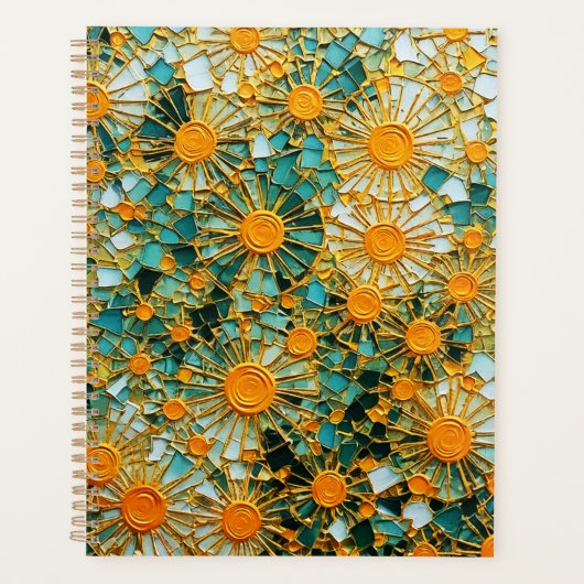 Abstrakte Sonnenblumen 102 Planer (Vorderseite)