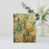 Abstrakte Sonnenblumen 102 Postkarte (Stehend Vorderseite)