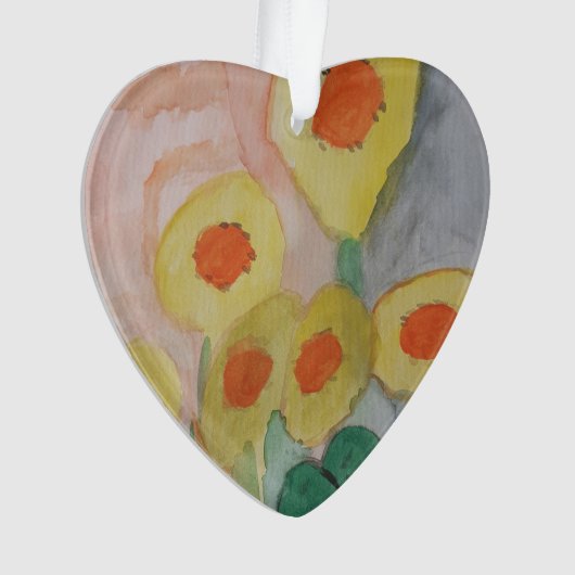 Abstrakte Sonnenblumen Akrylorische Ornamente (Vorderseite)