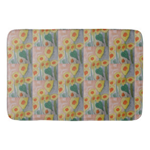Abstrakte Sonnenblumen Badematte