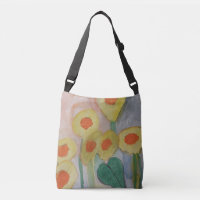 Abstrakte Sonnenblumen Crossbody Bag