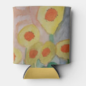 Abstrakte Sonnenblumen Dosenkühler (Vorderseite)