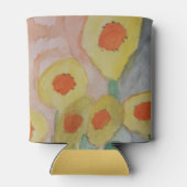 Abstrakte Sonnenblumen Dosenkühler (Rückseite)