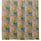 Abstrakte Sonnenblumen Duschvorhang (Vorderseite)