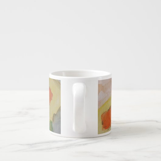 Abstrakte Sonnenblumen Espressotasse (Rückseite)