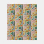 Abstrakte Sonnenblumen Fleece Blanket (Vorderseite)