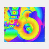 Abstrakte Sonnenblumen Fleecedecke (Vorderseite (Horizontal))