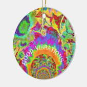 Abstrakte Sonnenblumen | Funky Retro-Blume Keramik Ornament (Links)