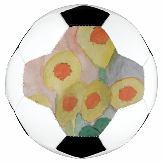 Abstrakte Sonnenblumen Fußball (Vorderseite)