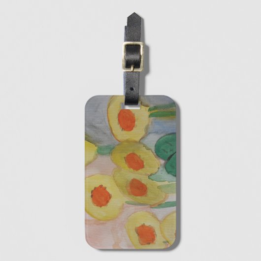 Abstrakte Sonnenblumen Gepäckanhänger (Vorderseite Vertikal)