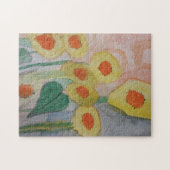 Abstrakte Sonnenblumen Jigsaw Puzzle (Horizontal)