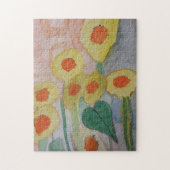 Abstrakte Sonnenblumen Jigsaw Puzzle (Vertikal)