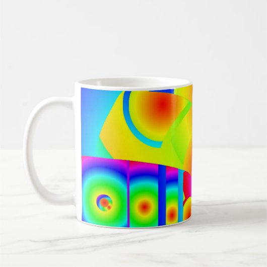 Abstrakte Sonnenblumen Kaffeetasse (Links)