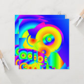 Abstrakte Sonnenblumen Karte (Vorderseite/Rückseite Beispiel)