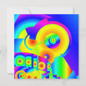 Abstrakte Sonnenblumen Karte (Rückseite)