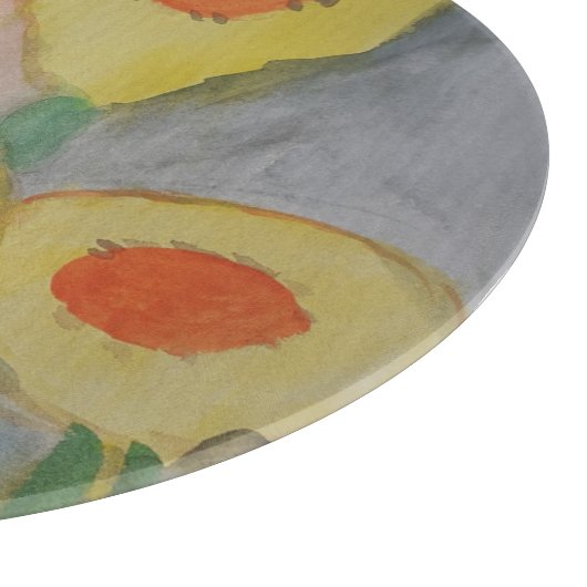 Abstrakte Sonnenblumen Kellerbrett Schneidebrett (Ecke)