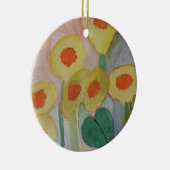 Abstrakte Sonnenblumen Keramik Ornament (Rechts)