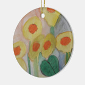 Abstrakte Sonnenblumen Keramik Ornament (Links)