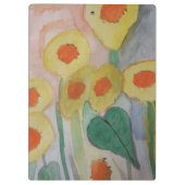 Abstrakte Sonnenblumen Klemmbrett (Rückseite)