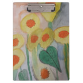Abstrakte Sonnenblumen Klemmbrett (Vorderseite)