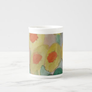 Abstrakte Sonnenblumen Knochen-China-Tasse Porzellantasse