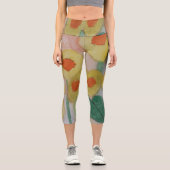 Abstrakte Sonnenblumen Leggings (Vorderseite)