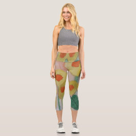 Abstrakte Sonnenblumen Leggings