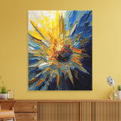 Abstrakte Sonnenblumen Leinwanddruck (Insitu (Wohnzimmer))