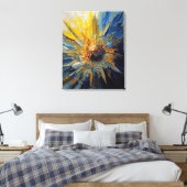 Abstrakte Sonnenblumen Leinwanddruck (Insitu (Schlafzimmer))