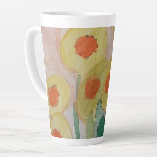 Abstrakte Sonnenblumen Milchtasse (Linke Ecke)