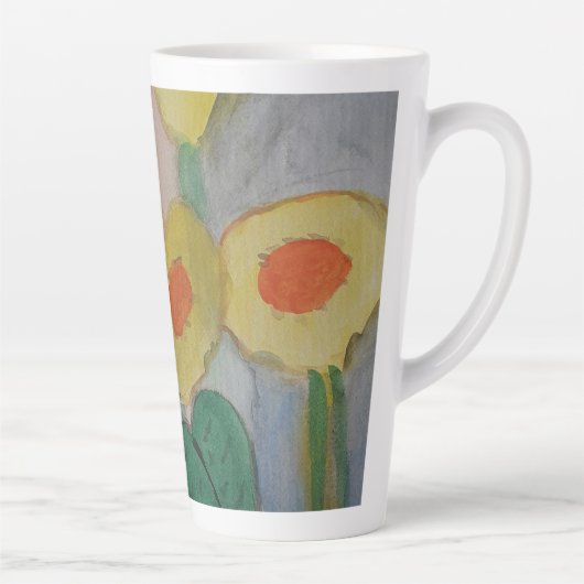 Abstrakte Sonnenblumen Milchtasse (Rechts)