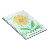 Abstrakte Sonnenblumen-Notebooks mit individueller Notizblock (Rechte Seite)