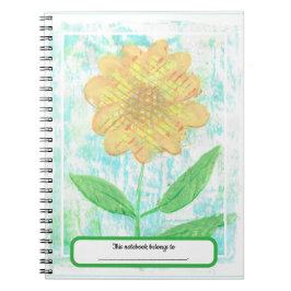 Abstrakte Sonnenblumen-Notebooks mit individueller Notizblock
