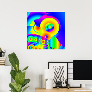 Abstrakte Sonnenblumen Poster