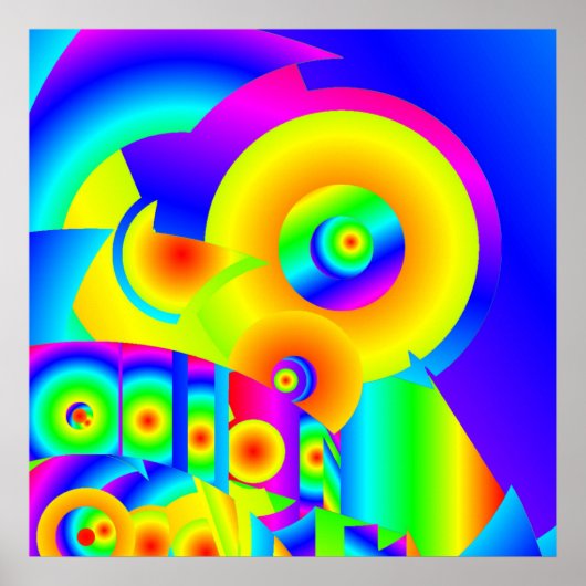 Abstrakte Sonnenblumen Poster (Vorne)