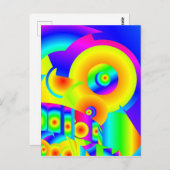 Abstrakte Sonnenblumen Postkarte (Vorne/Hinten)