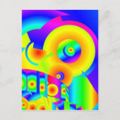 Abstrakte Sonnenblumen Postkarte (Vorderseite)