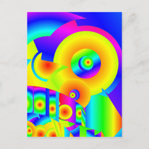 Abstrakte Sonnenblumen Postkarte