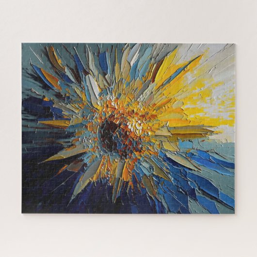 Abstrakte Sonnenblumen Puzzle (Horizontal)