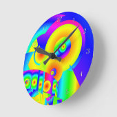 Abstrakte Sonnenblumen Runde Wanduhr (Winkel)