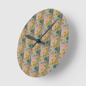 Abstrakte Sonnenblumen Runde Wanduhr (Winkel)