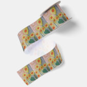 Abstrakte Sonnenblumen Satinband (Rückseite)