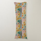 Abstrakte Sonnenblumen Seitenschläferkissen (Vorderseite Vertikal)