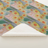 Abstrakte Sonnenblumen Sherpa Blanket Sherpadecke (3/4)