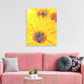Abstrakte Sonnenblumen, Sonnenblumen, Blume, Sonne Leinwanddruck (Insitu (Wohnzimmer))