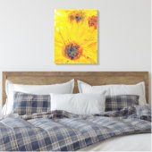 Abstrakte Sonnenblumen, Sonnenblumen, Blume, Sonne Leinwanddruck (Insitu (Schlafzimmer))